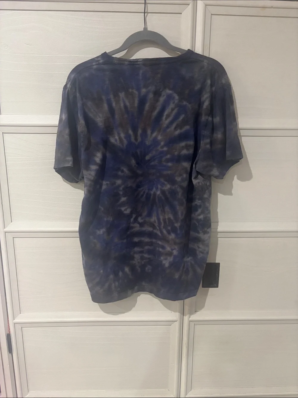 True Religion Blue Black Tie-Dye Logo Tee